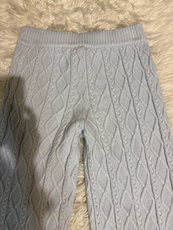 Skims Snow Bunny Cable Knit Straight Legs Pants - Picture 8 of 12